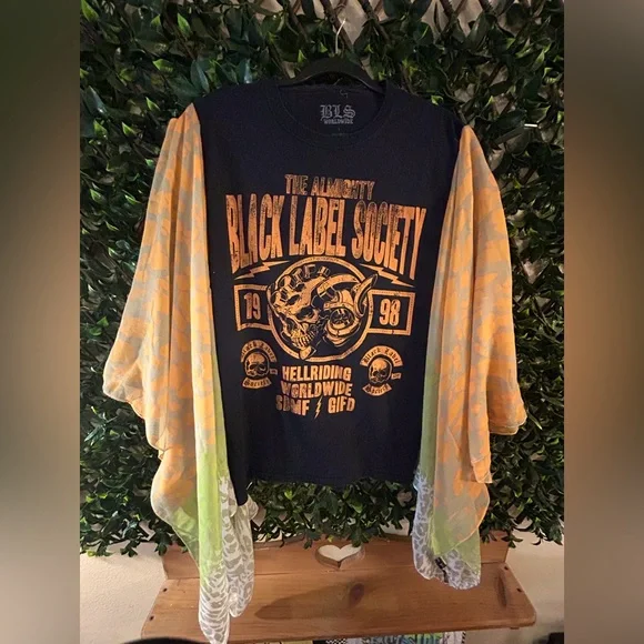 Upcycled, one of a kind, BLACK LABEL SOCIETY Music T Shirt - Picture 1 of 5